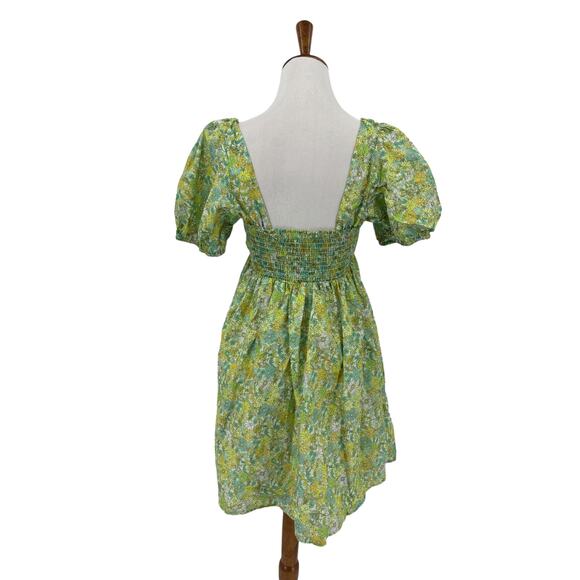 Show Me Your Mumu Dress Womens Large Smitten Babydoll Lucky Meadow Floral NWT - Picture 4 of 7
